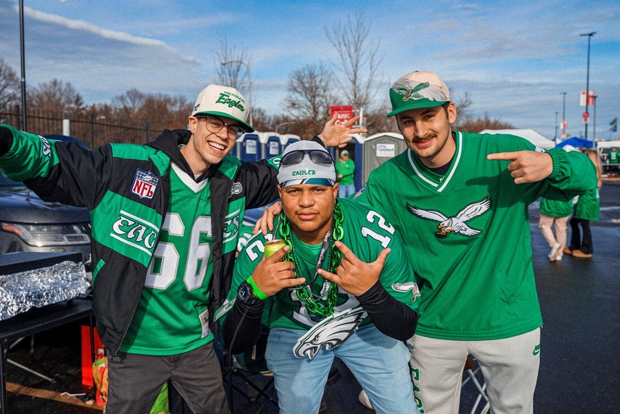 Fans tailgating on game day in New England